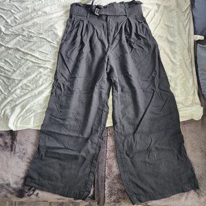 Wide Leg Linen Pants - petite